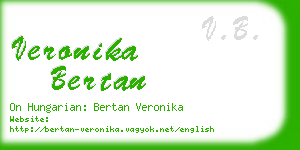 veronika bertan business card